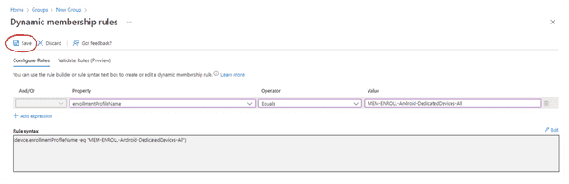 Dynamic Group query