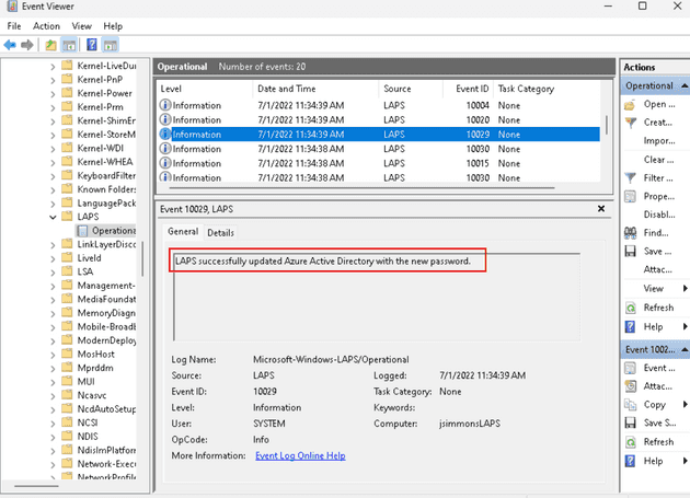 Look for Event ID 10029 in the Event viewer - Source: Microsoft's docs