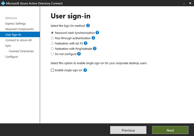 Choose authentication mechanism