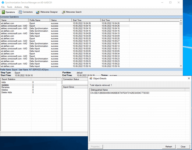 AAD Connect Export to onmicrosoft.com domain